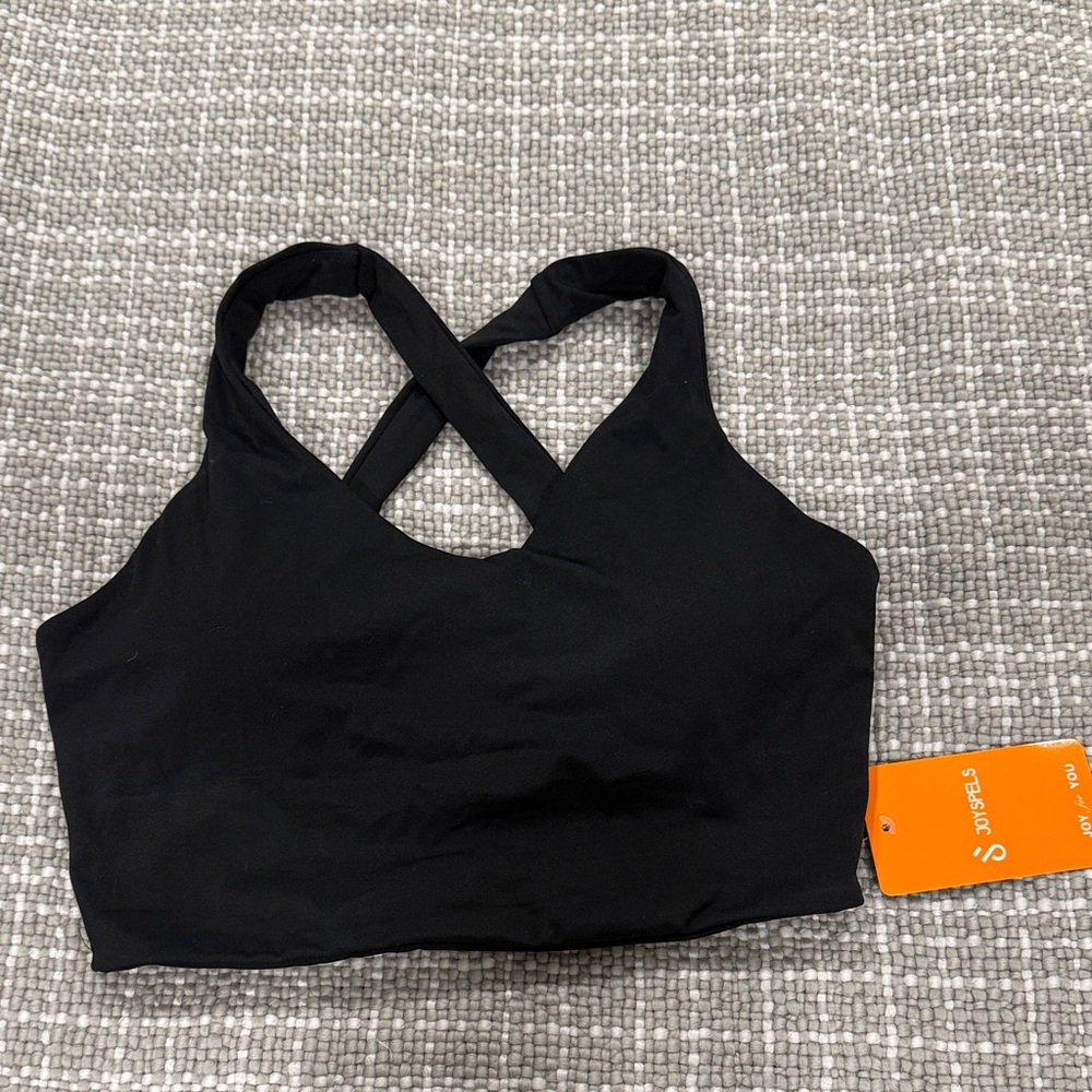 Seamless Black Sports Bra